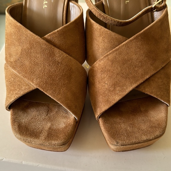 Loeffler Randall Platform suede sandals - Style is Gina color is cacao size 8B - Picture 13 of 13